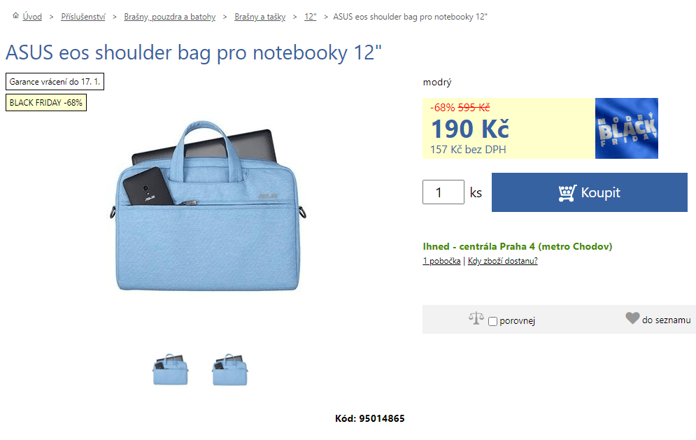 Brašna na notebook Asus 12"