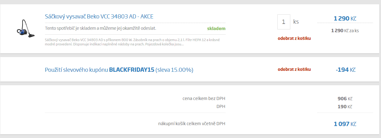 Sáčkový vysavač Beko VCC 34803 AD