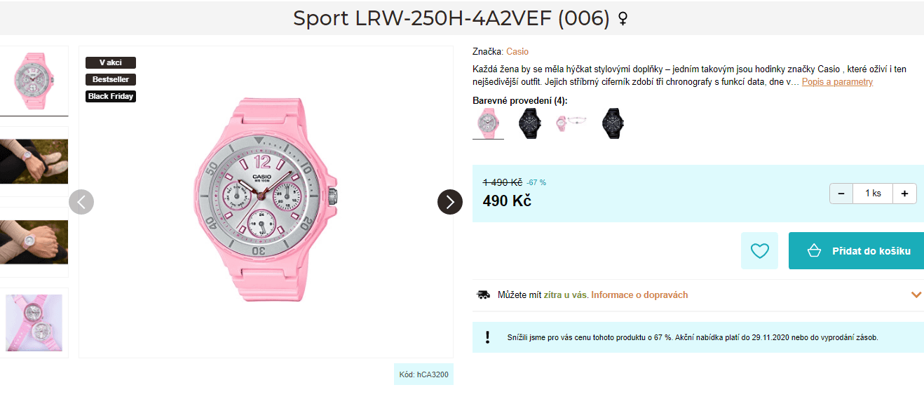 Dámské sportovní hodinky Casio