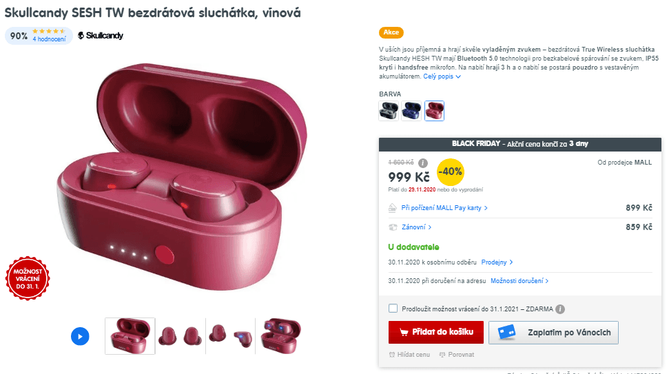 BT sluchátka Skullcandy Sesh 