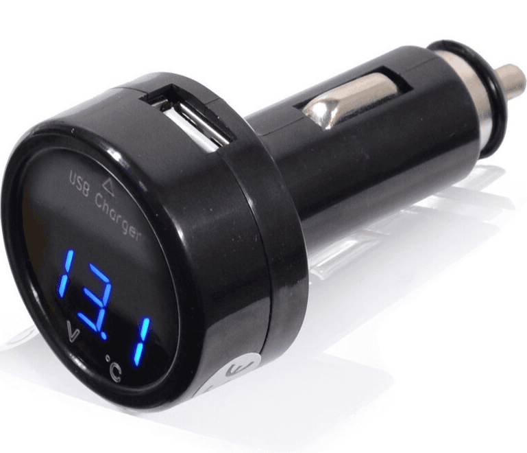Nabíječka do auta Compass, voltometr, teploměr