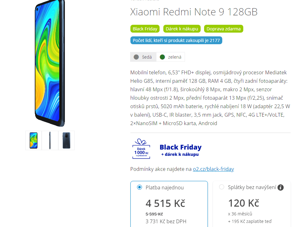 Xiaomi, 8x 2GHz, 4GB RAM, 6,53", NFC