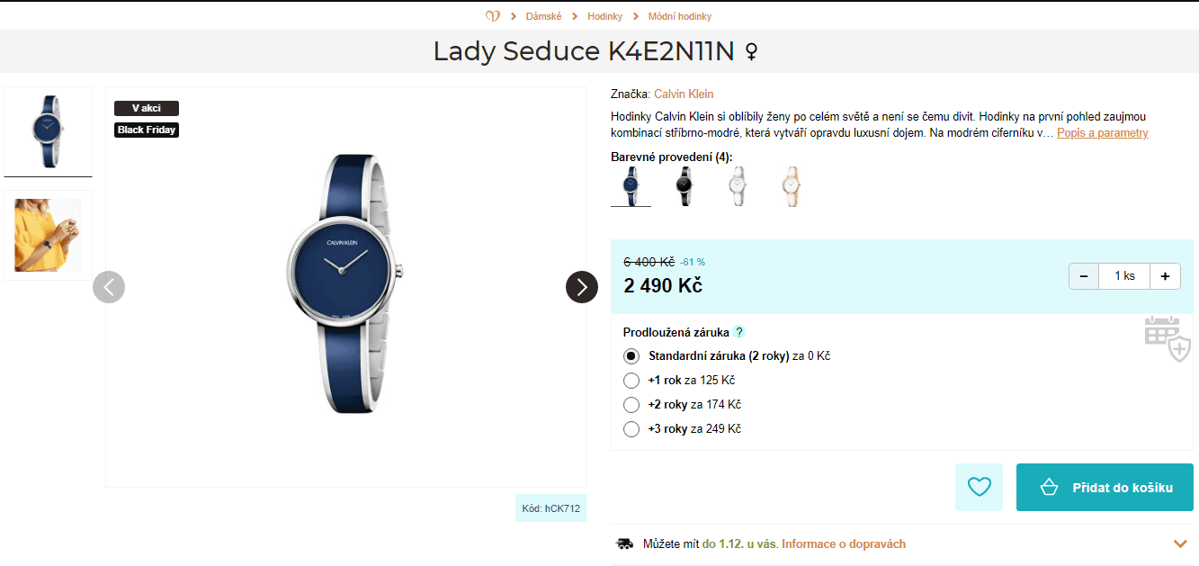 Dámské hodinky Calvin Klein Lady Seduce