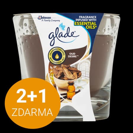 Akce 2+1 zdarma na svíčky Glade