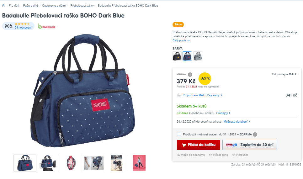Přebalovací taška Badabulle BOHO