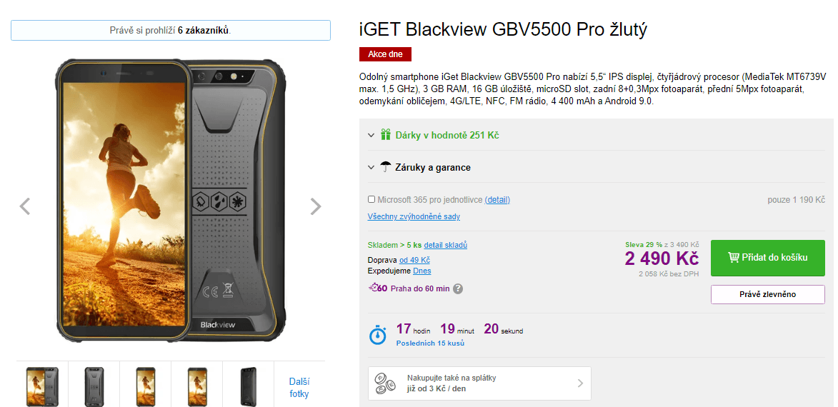 Odolný iGet, 4x 1,5GHz, 3GB RAM, 5,5"