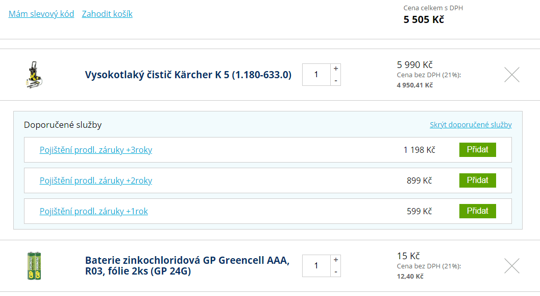 Vysokotlaký čistič Kärcher K 5, 145 bar