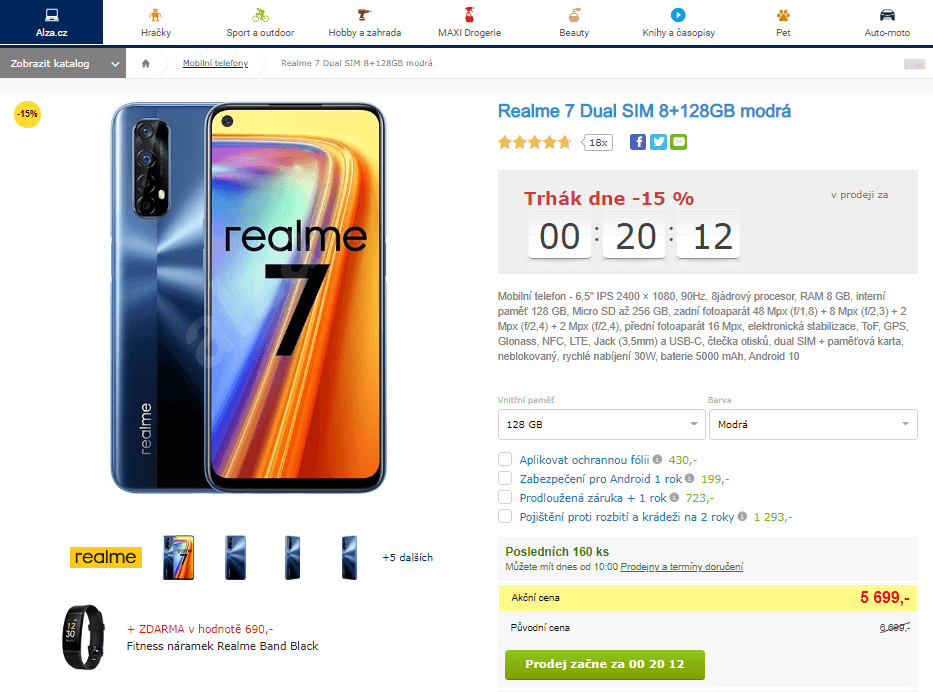 Realme, 8x 2,05GHz, 8GB RAM, 128GB
