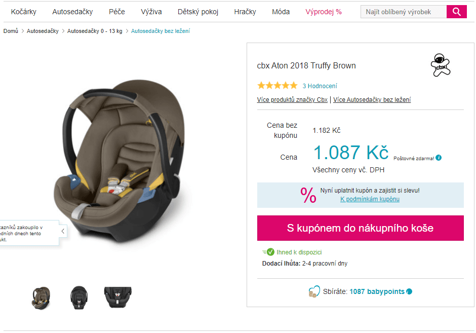 Autosedačka Cybex Aton do 13 kg