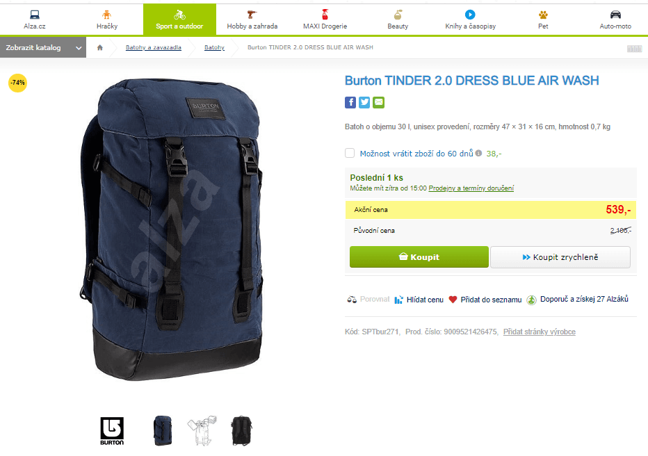 Batoh Burton Tinder 2.0, 30l