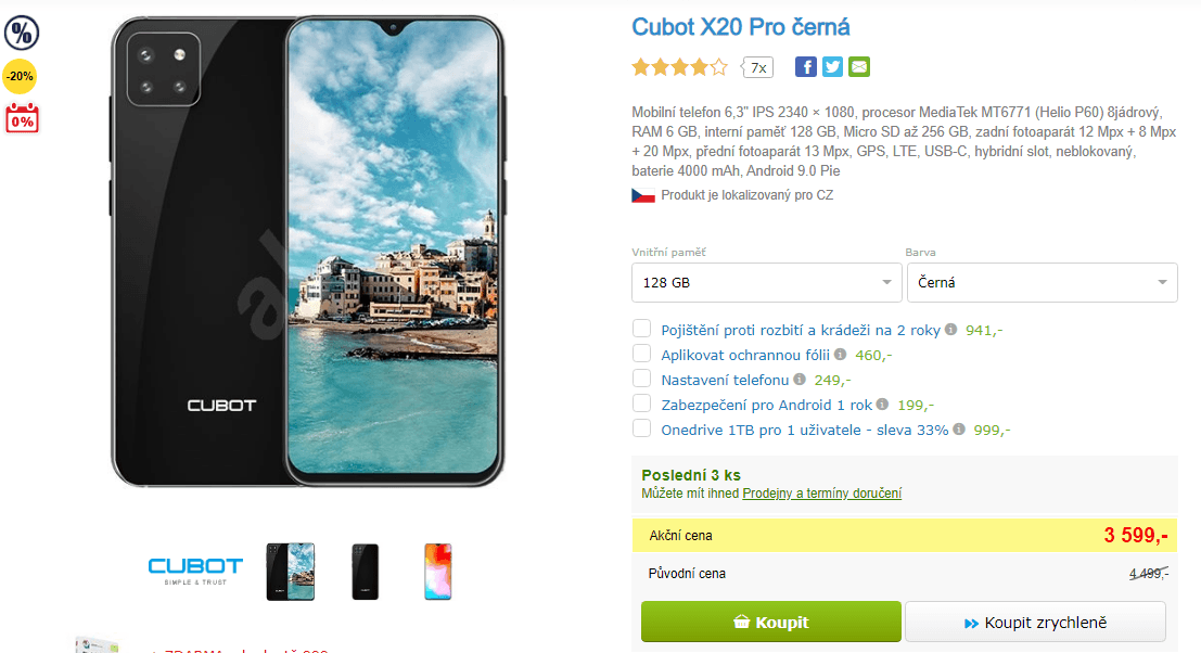 Cubot, 8x 2GHz, 6GB RAM, 6,3", LTE