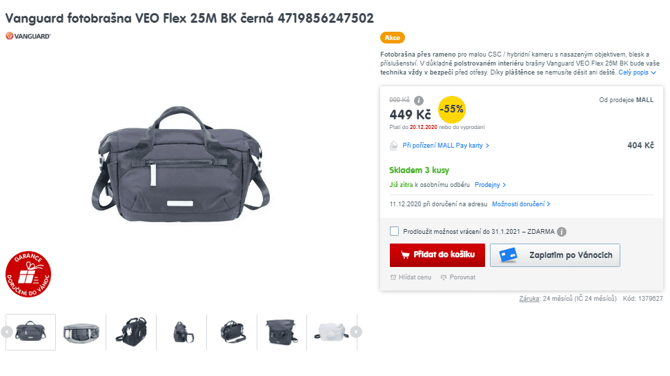 Fotobrašna Vanguard VEO Flex 25M