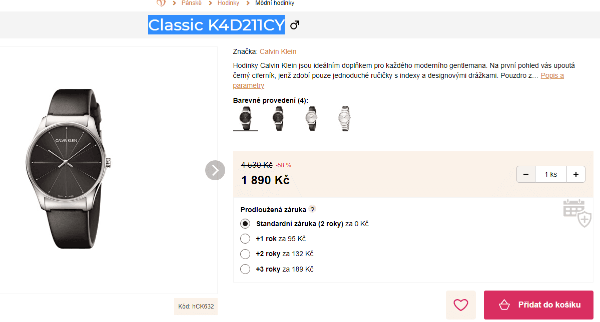 Pánské hodinky Calvin Klein K4D211CY