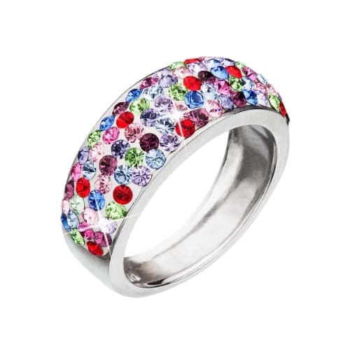 Stříbrný prsten s krystaly Swarovski 