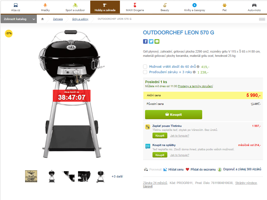 Plynový gril Outdoorchef Leon 570 G