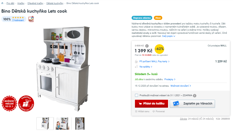 Dětská kuchyňka Bino Lets cook