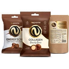 Balíček Nupreme Energy (pralinky a nápoj)