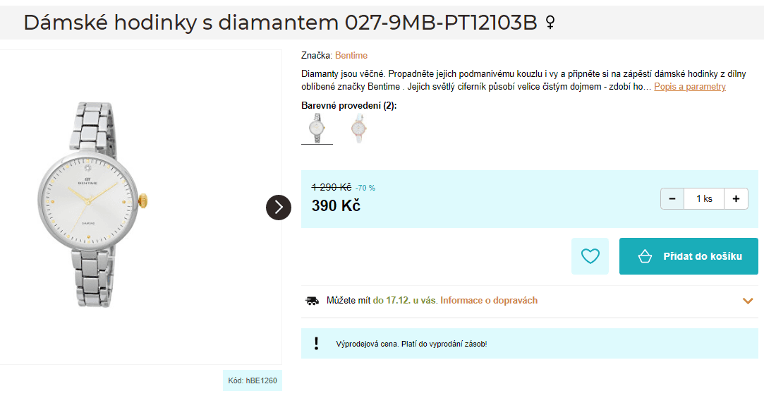 Dámské hodinky Bentime 027-9MB-PT12103B