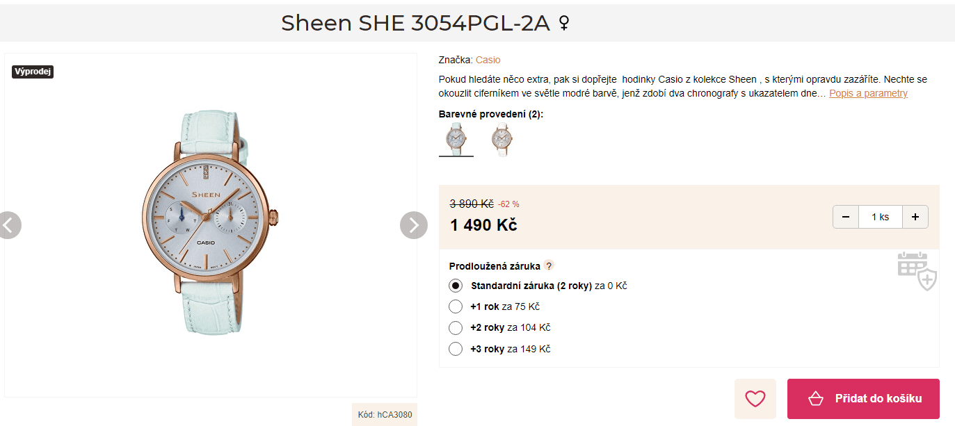 Dámské hodinky Casio Sheen SHE