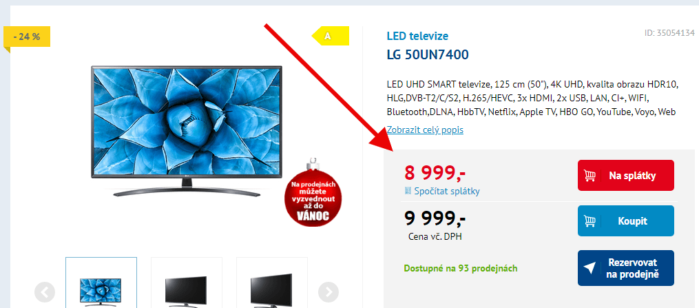 4K Smart TV, HDR, BT, 126cm, LG