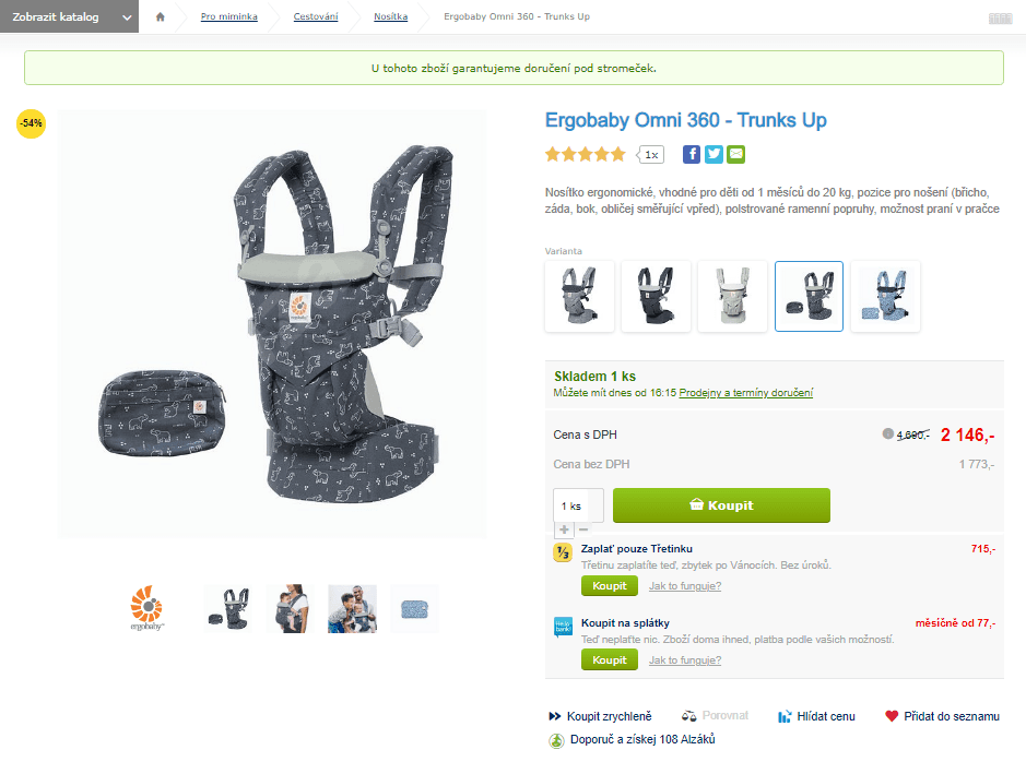 Ergonomické nosítko Ergobaby Omni 360