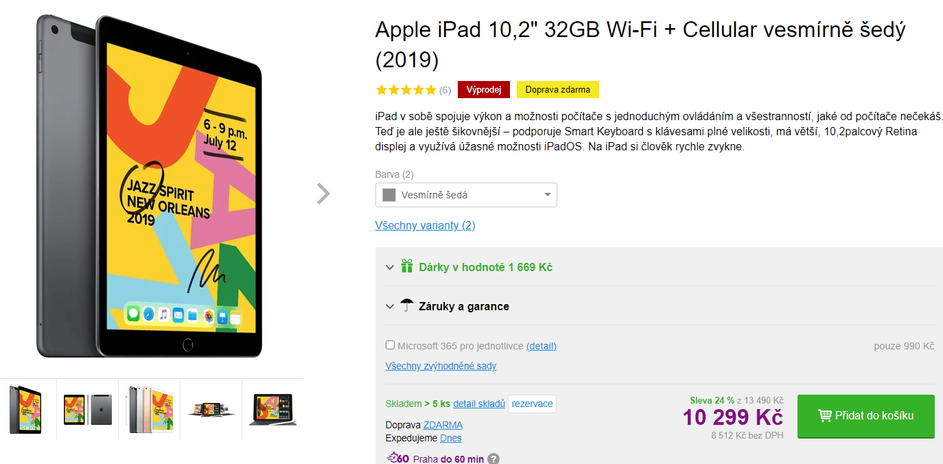 Apple iPad 2019, 10,2"