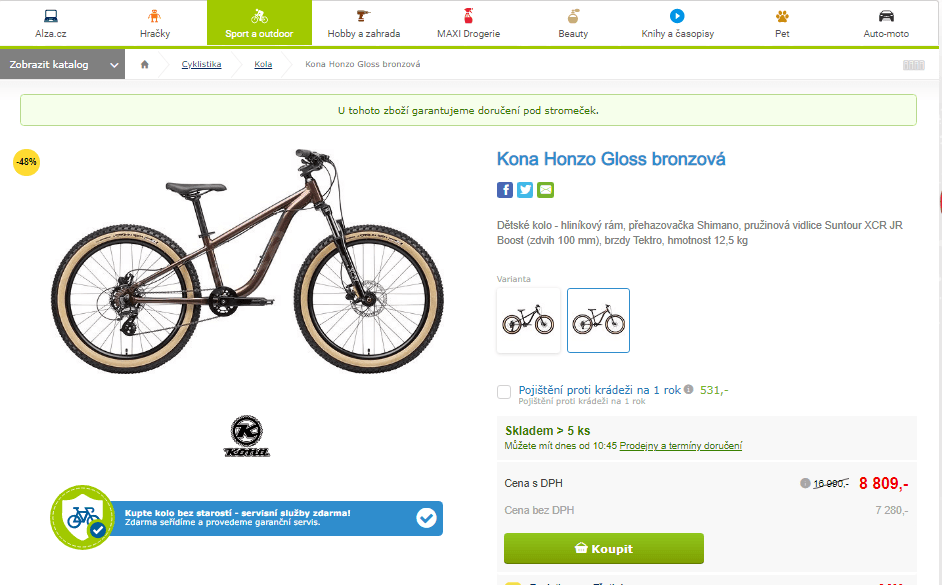 Dětské kolo Kona Honzo Gloss 24"
