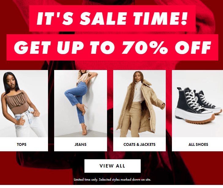 Výprodej módy ASOS - sleva 70% 
