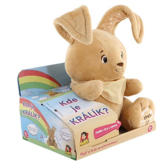 Králík MaDe, mluví, zpívá, schovávaná, 27cm