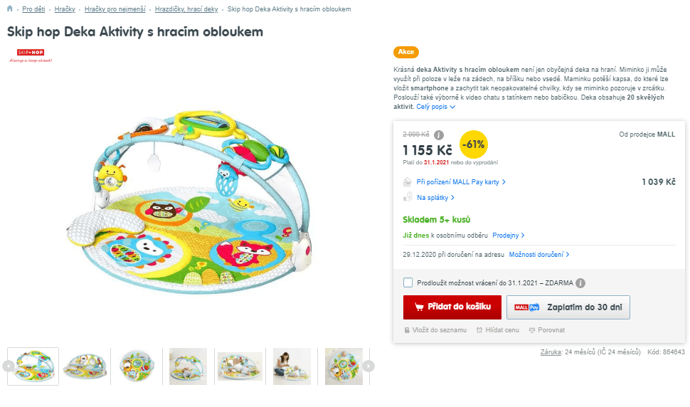 Skip hop Deka Aktivity s hracím obloukem