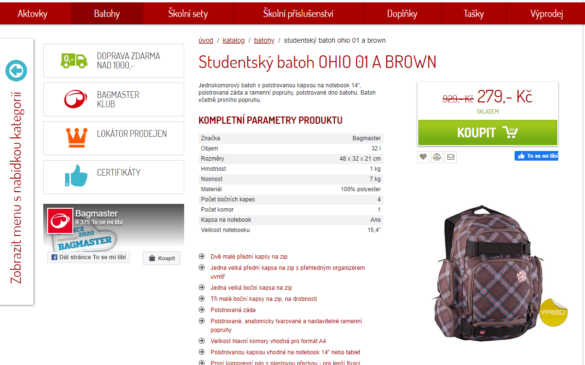 Batoh Bagmaster OHIO 01 A / 32 l