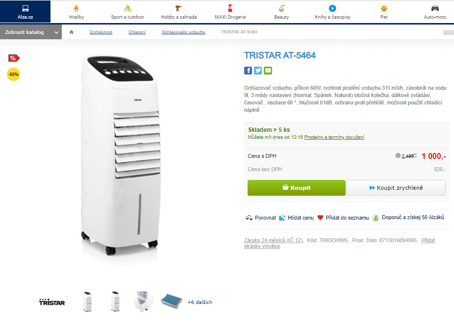 Ochlazovač vzduchu Tristar AT-5464