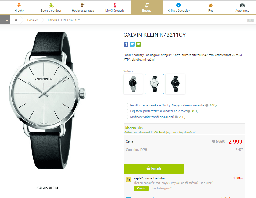 Pánské hodinky Calvin Klein K7B211CY