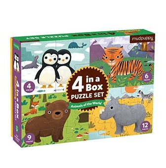 Puzzle 4 v 1 Zvířátka Mudpuppy