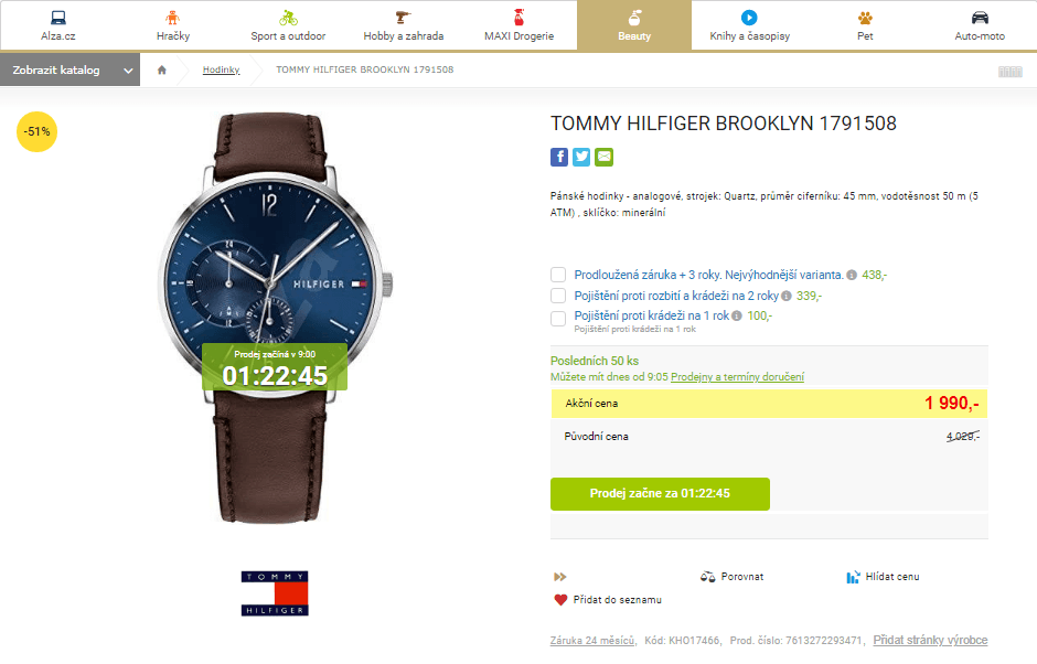 Pánské hodinky Tommy Hilfiger Brooklyn