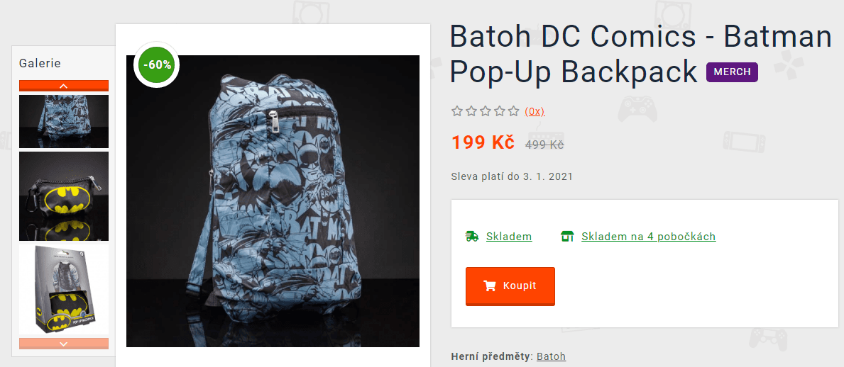 Skládací batoh DC Comics - Batman