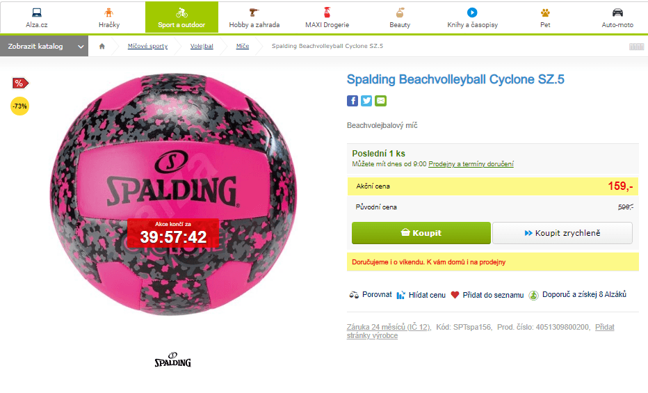Beachvolejbalový míč Spalding Cyclone