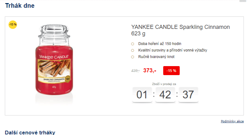 Yankee Candle Sparkling Cinnamon 623 g
