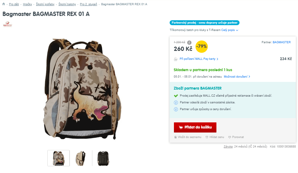 Batoh Bagmaster T-rex, 23 l, ZŠ