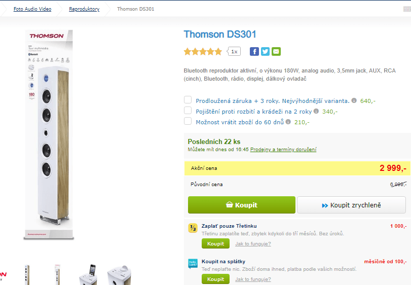 BT reproduktor Thomson DS301