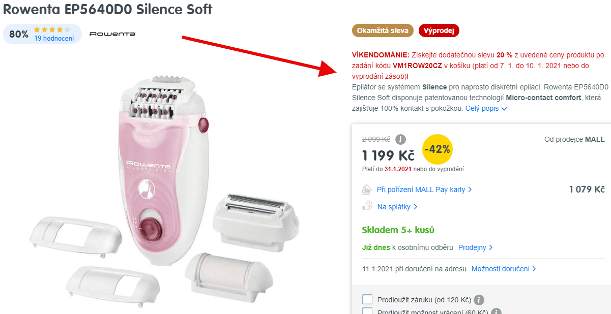 Epilátor Rowenta EP 5640