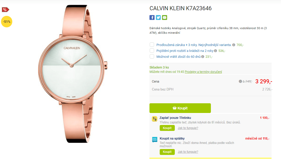 Dámské hodinky Calvin Klein