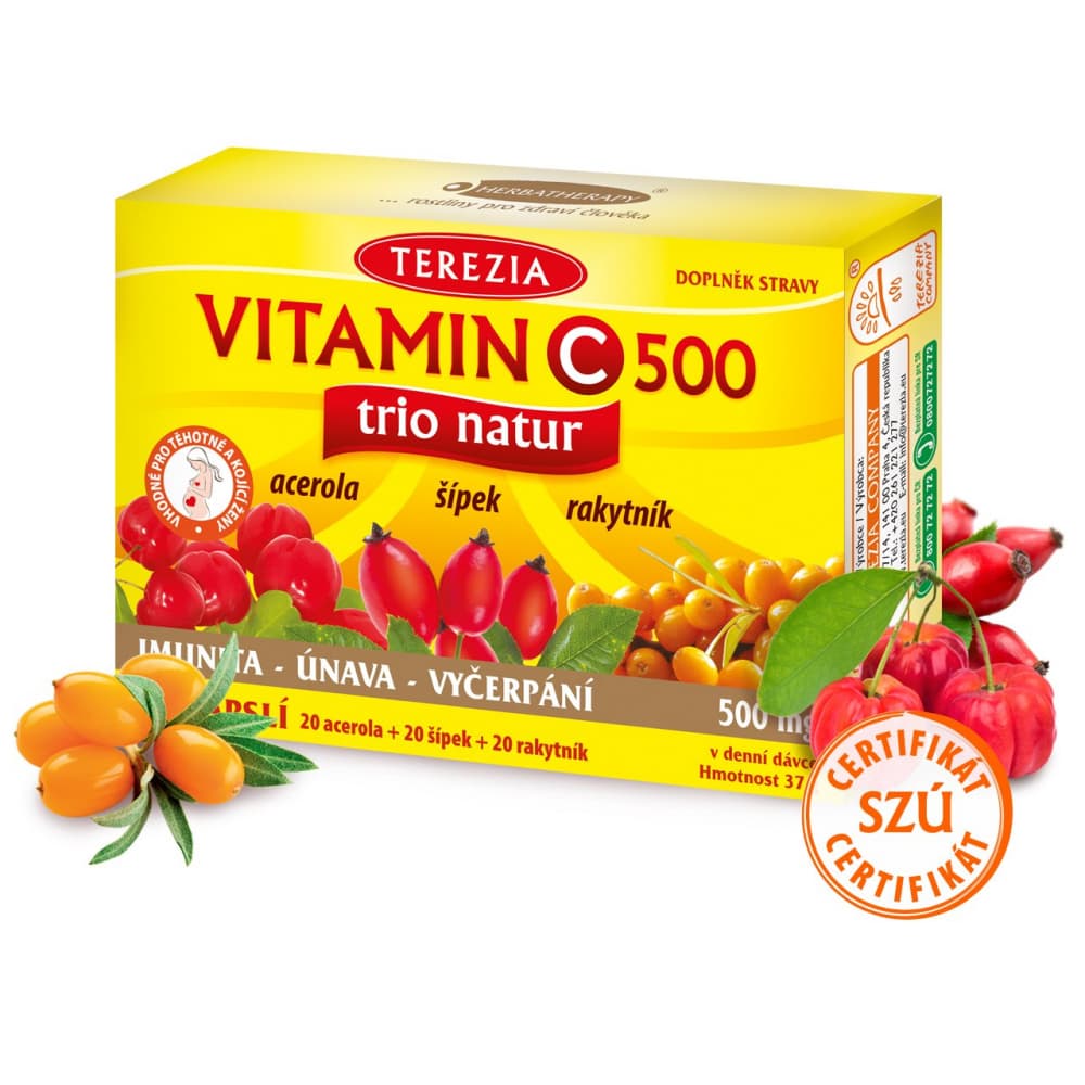 Vitamín C Trio Natur 60 kapslí