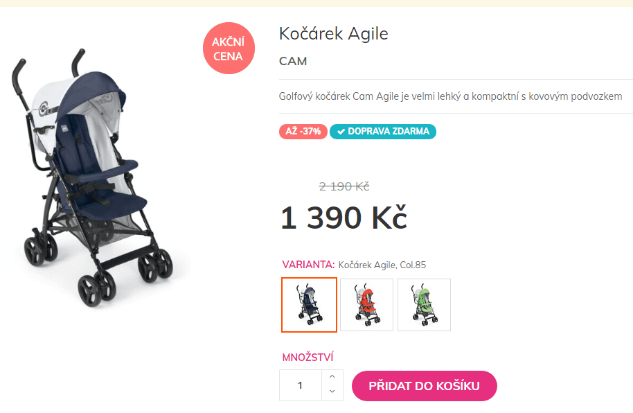 Golfový kočárek CAM Agile