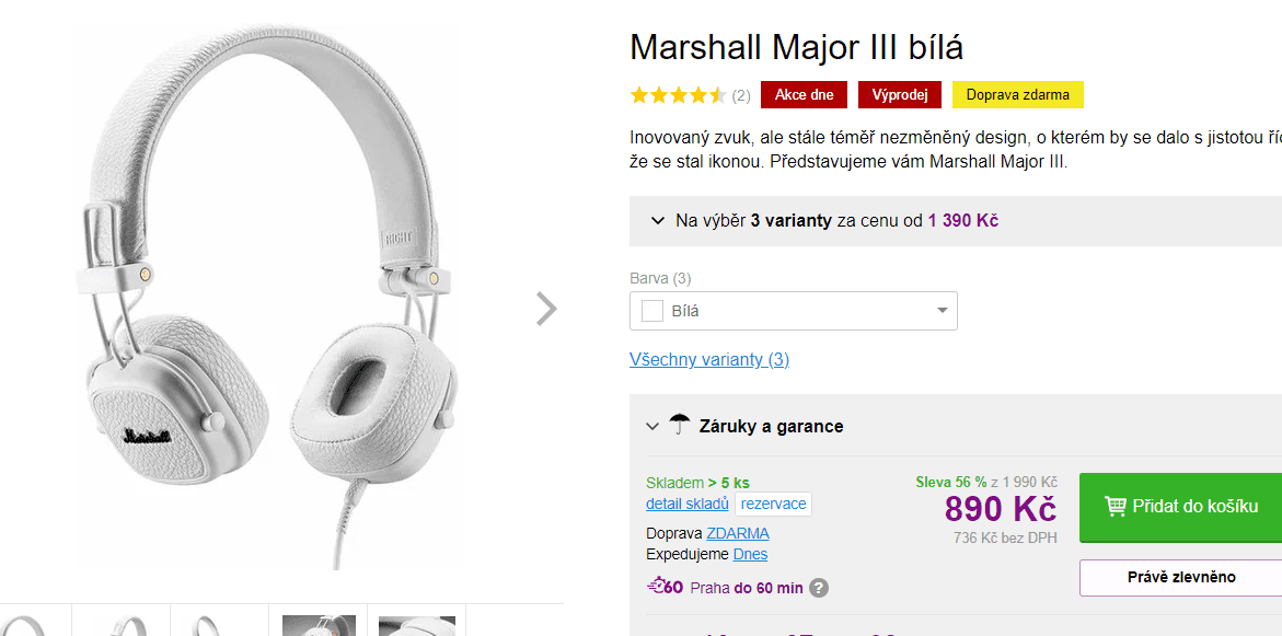 Sluchátka Marshall Major II