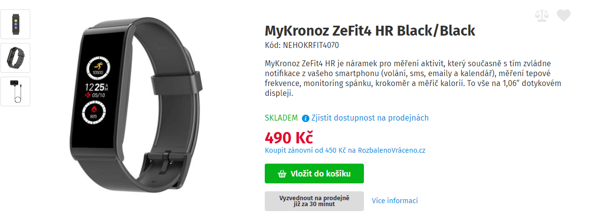 Chytré hodinky MyKronoz ZeFit 4 HR