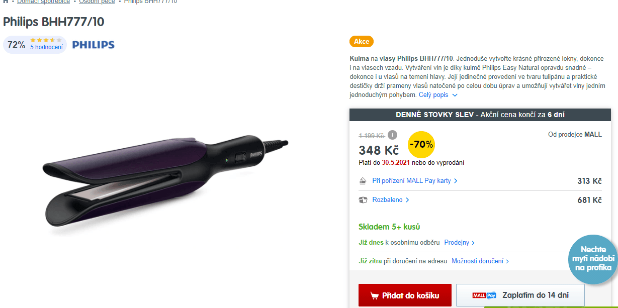 Kulma na vlasy Philips BHH777/10