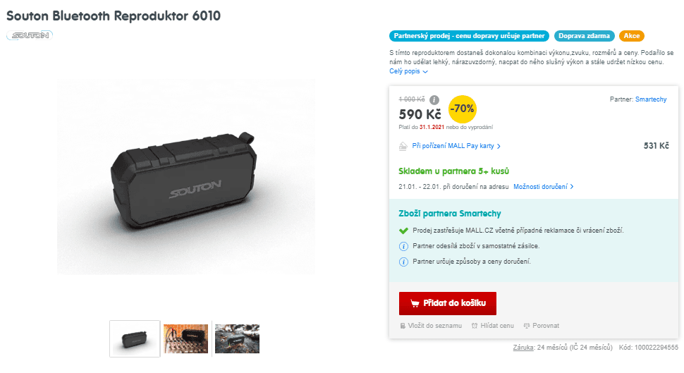 BT reproduktor Souton 6010