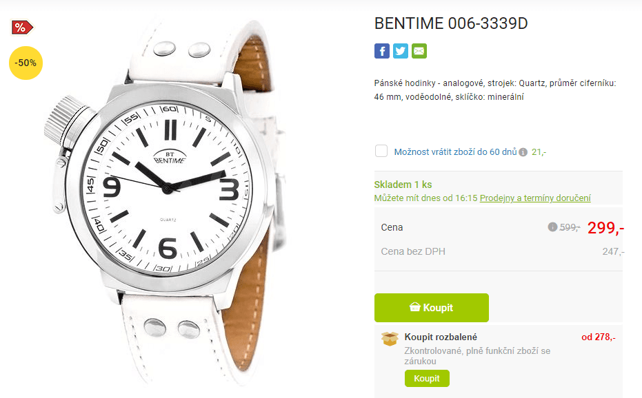 Pánské hodinky Bentime