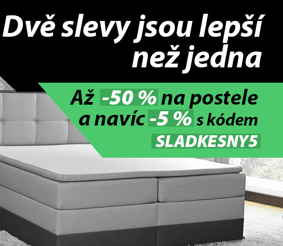 Sleva 50% na postele + 5% kód